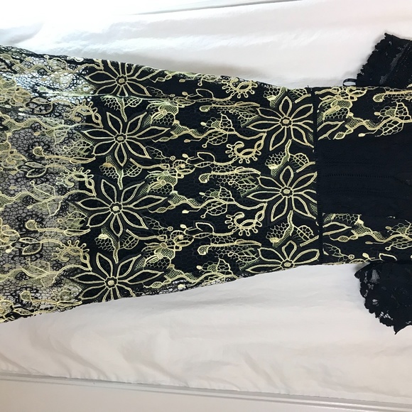 SOLD - Floral Lace Maxi Dress - Picture 3 of 12
